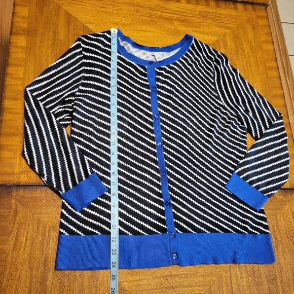 Halogen Black and Blue Striped Cardigan - Picture 8 of 9